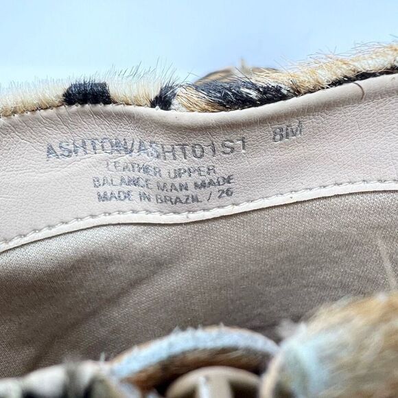 Steve Madden Ashton Boots Womens 8 Leather Pointed Toe Tiger Print Heeled - Picture 10 of 11